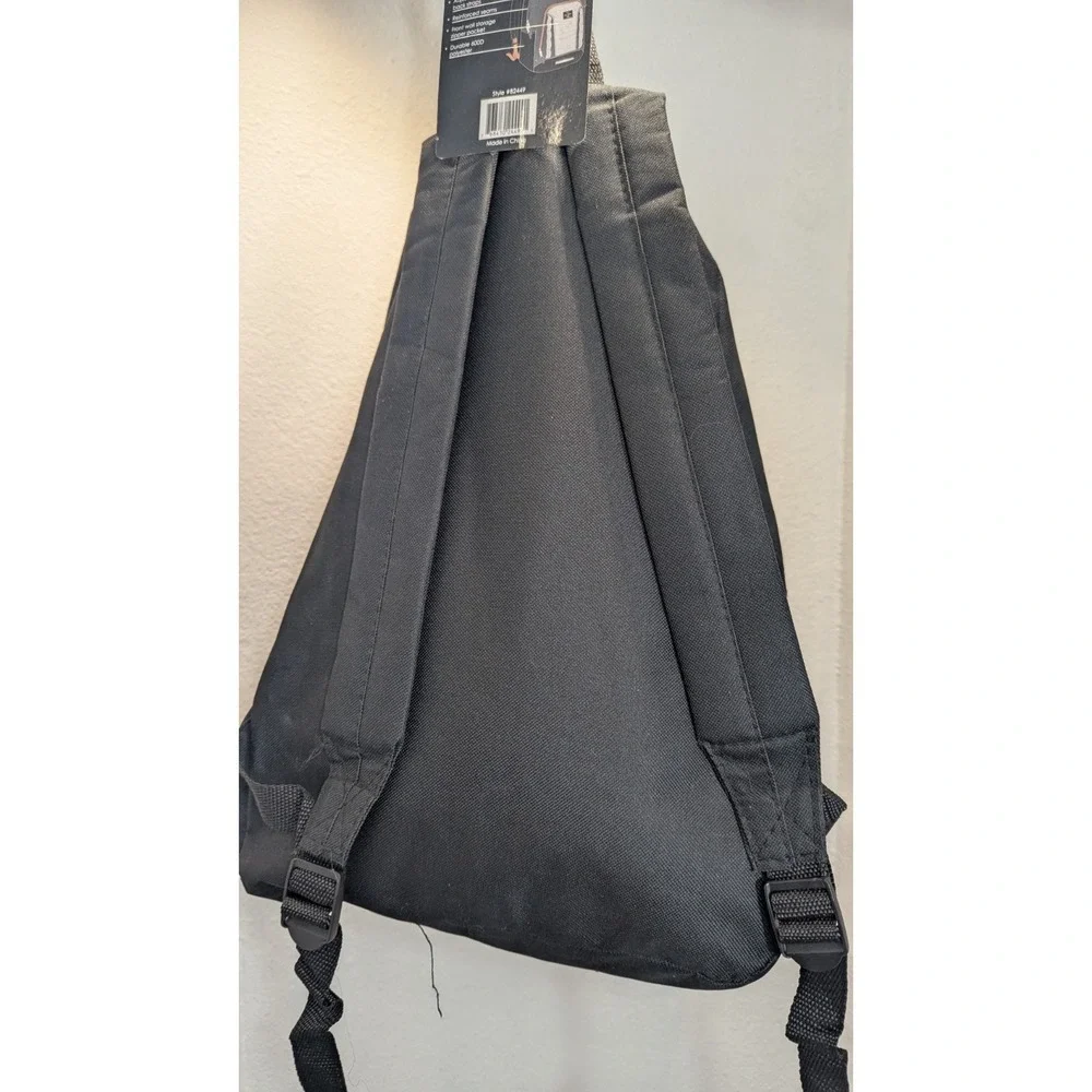 Pro Sport Backpack School Light‎ 2 Pocket Zipper Black Day pack Nwt Adjustable